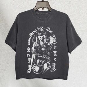 New Never Worn Taylor Swift Reputation They Say I Did Something Bad Crop Tee 2XL
